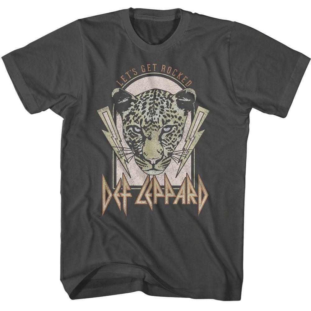 Def Leppard Lightning Bolts Lets Get Rocked Smoke T Shirt